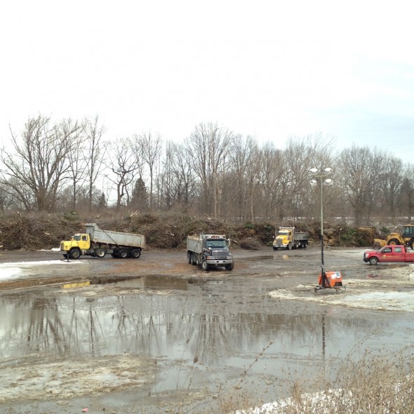 The Quarry is being used a transfer site for debris from the ice storm