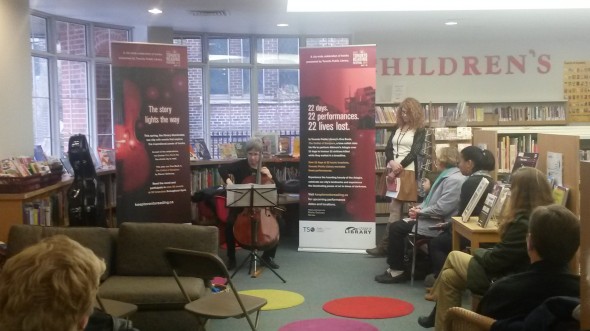 Cellist at Taylor Memorial Library