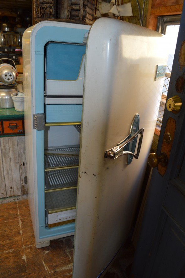 Kelvinator refrigerator, the "Cadillac of fridges", according to Roy