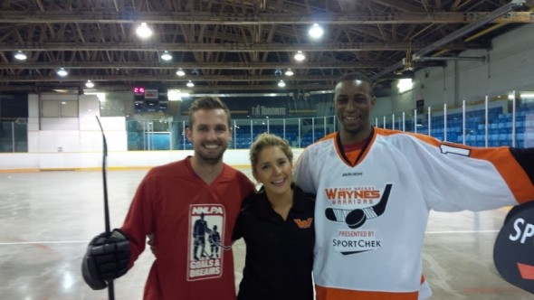 Tournament organizers Brandon Sinclair, Anastasia Boris and Wayne Simmonds