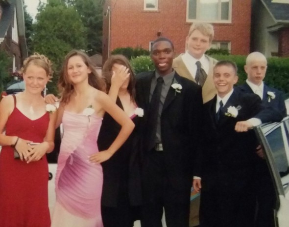 Eddy Dwyer, second from right, at his Grade 8 graduation from Birch Cliff Public School.