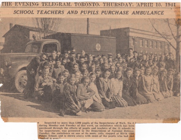 April 10 1941 Toronto Star ambulance article