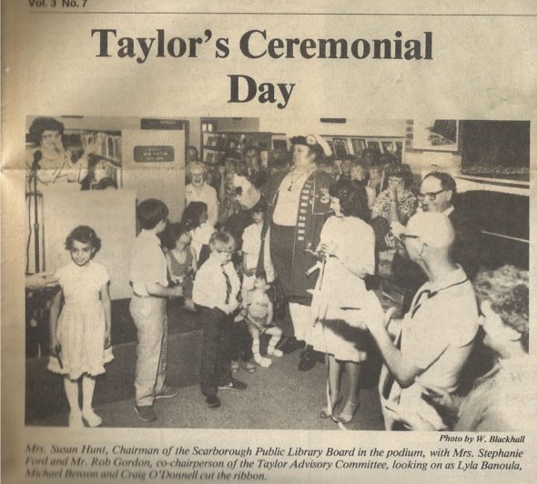 Taylor Memorial Library news article