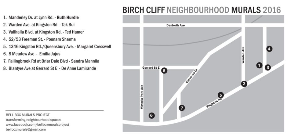Birch Cliff 2016 locations & artists