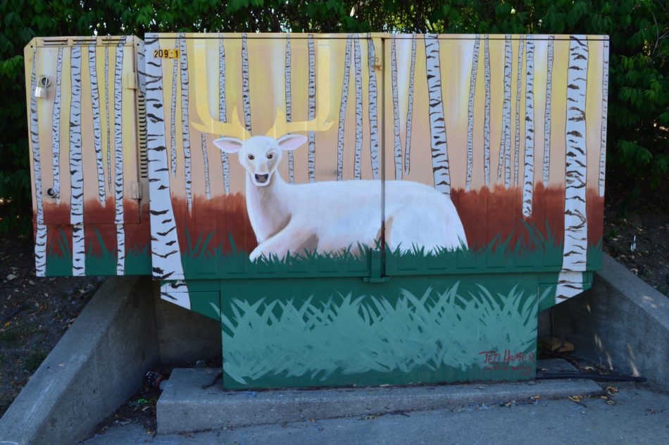 Mural by Ted Hamer at Kingston Rd. and Valhalla Blvd.