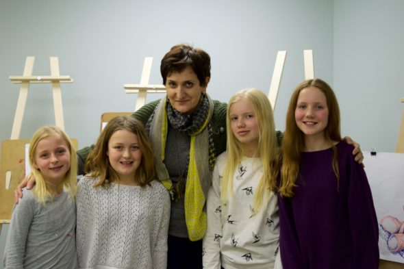 (Left to right) Diana Belko (10), Caitlin Campbell (10), Marija Barca Jandic (owner), Noora Vaattanen (12) and Natalie Ward (12). 