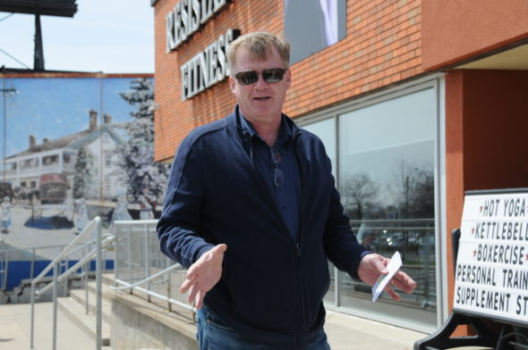 Gary Crawford during Cliffside Community Clean-up